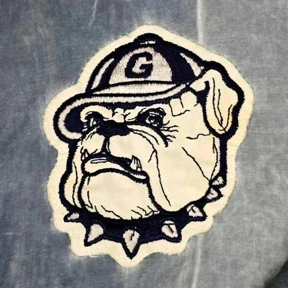 STARTER VINTAGE 90S PUFFY JACKET MINERAL WASH GEORGETOWN  BULLDOGS XL - Picture 13 of 16